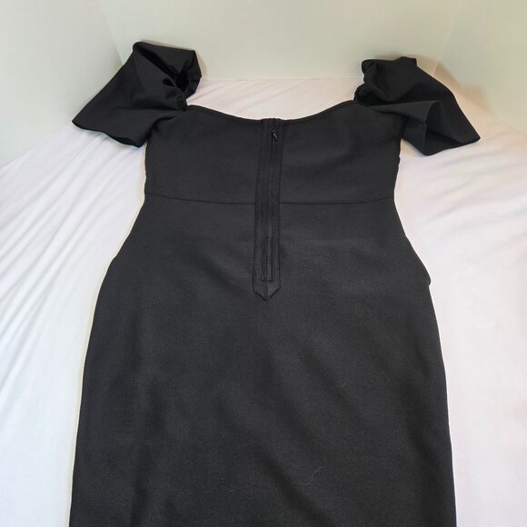 BAOSUU Midi Bodycon Dress Tummy Control Dress Sz: 12 Black - Picture 8 of 16